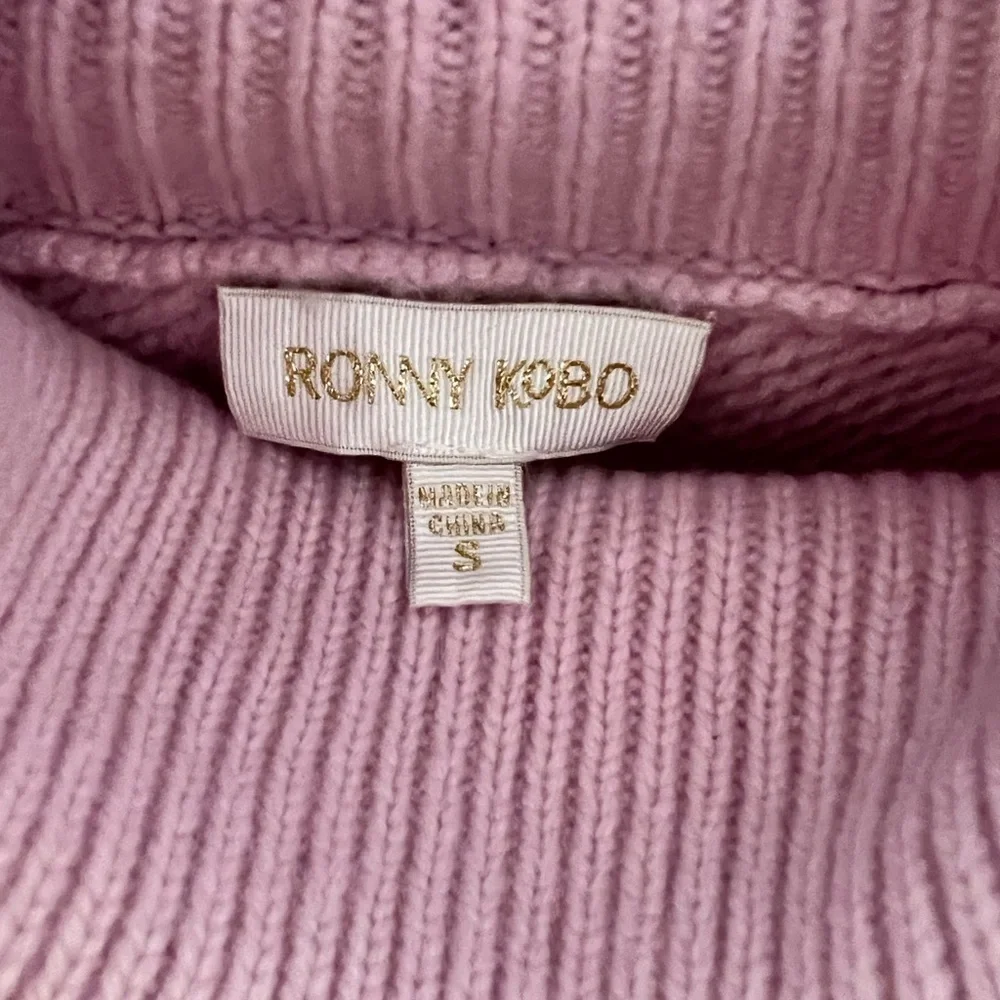 Ronny Kobo Onyx Knit Crop Turtleneck - Picture 9 of 12